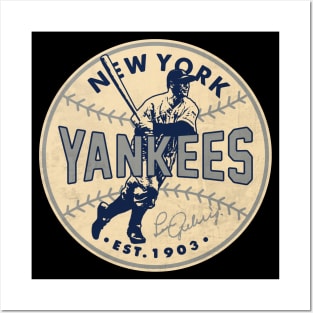 Lou Gehrig Yankees by Buck Tee Posters and Art